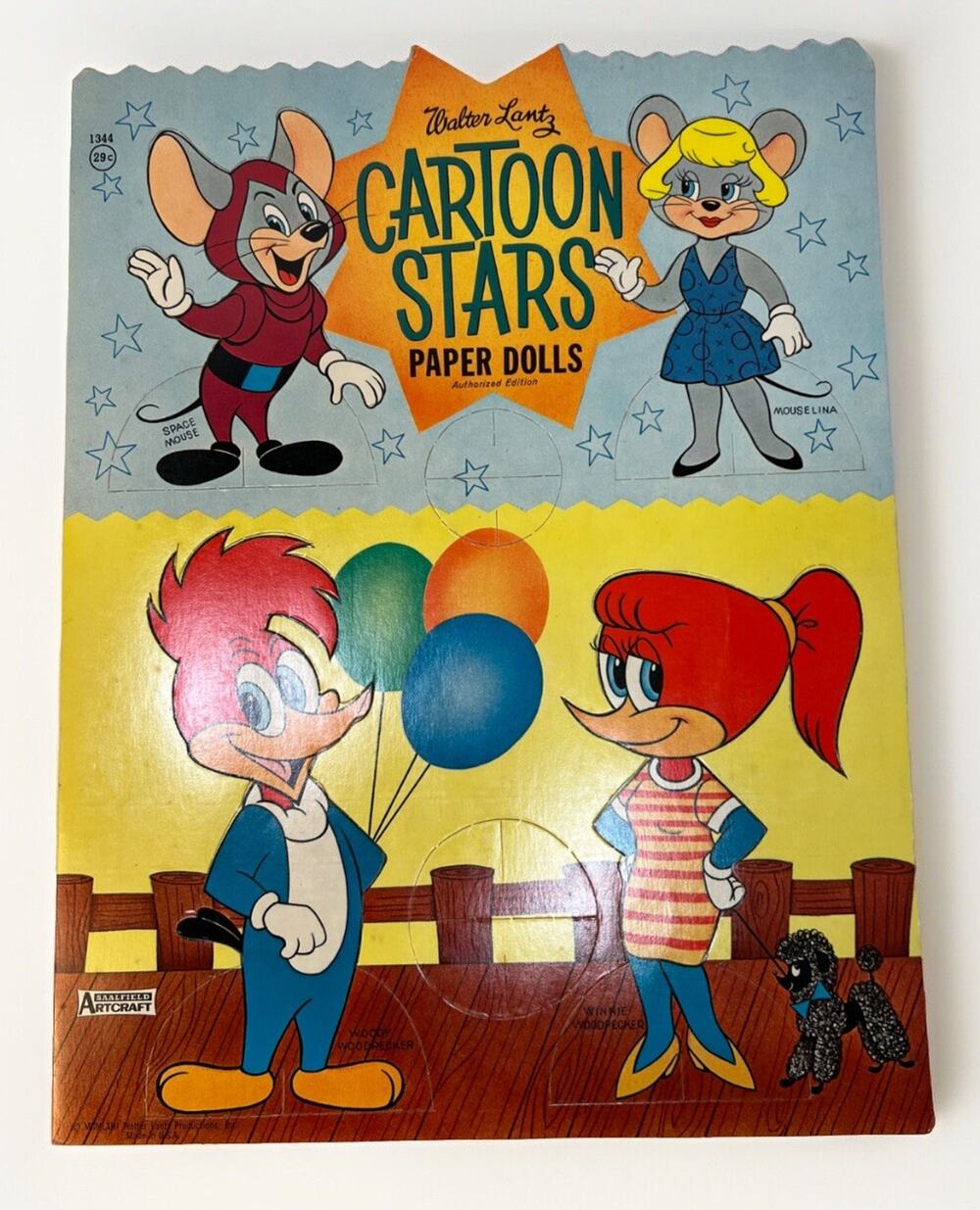 Vintage Woody Woodpecker’s Cartoon Stars Paper Dolls Books by Walter Lantz 1963